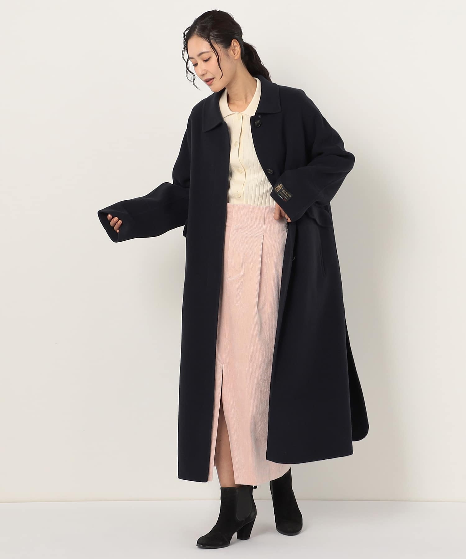 【特別価格20%OFF】上品シンプルロングコート