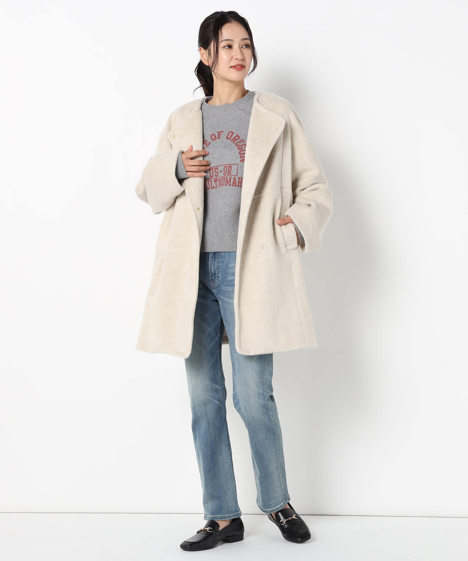 【特別価格20%OFF】ウールシンプルコート