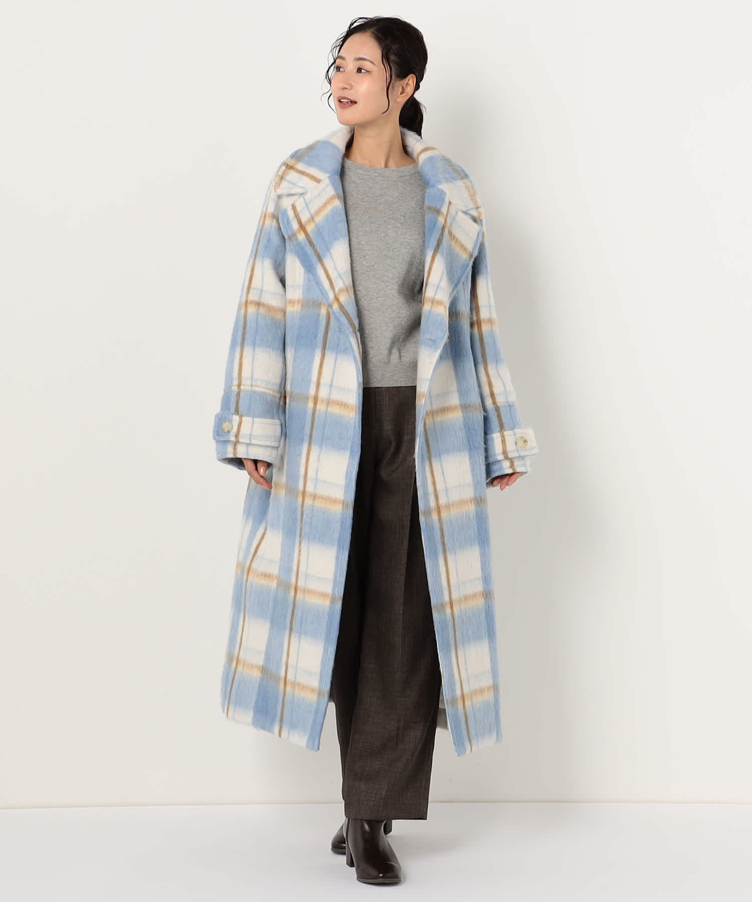 【特別価格20%OFF】ウールシンプルロングコート