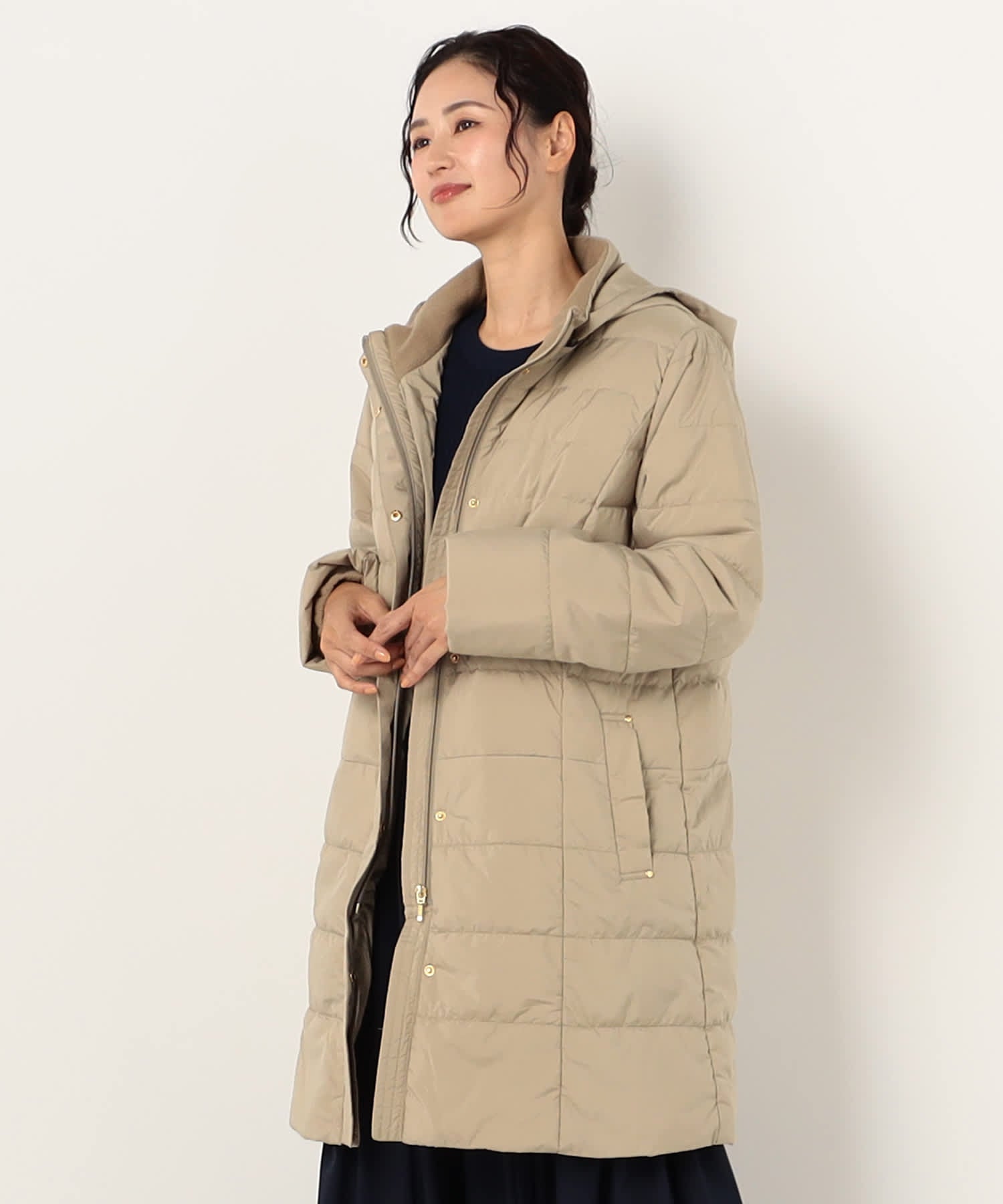 【特別価格20%OFF】上品フードダウンコート