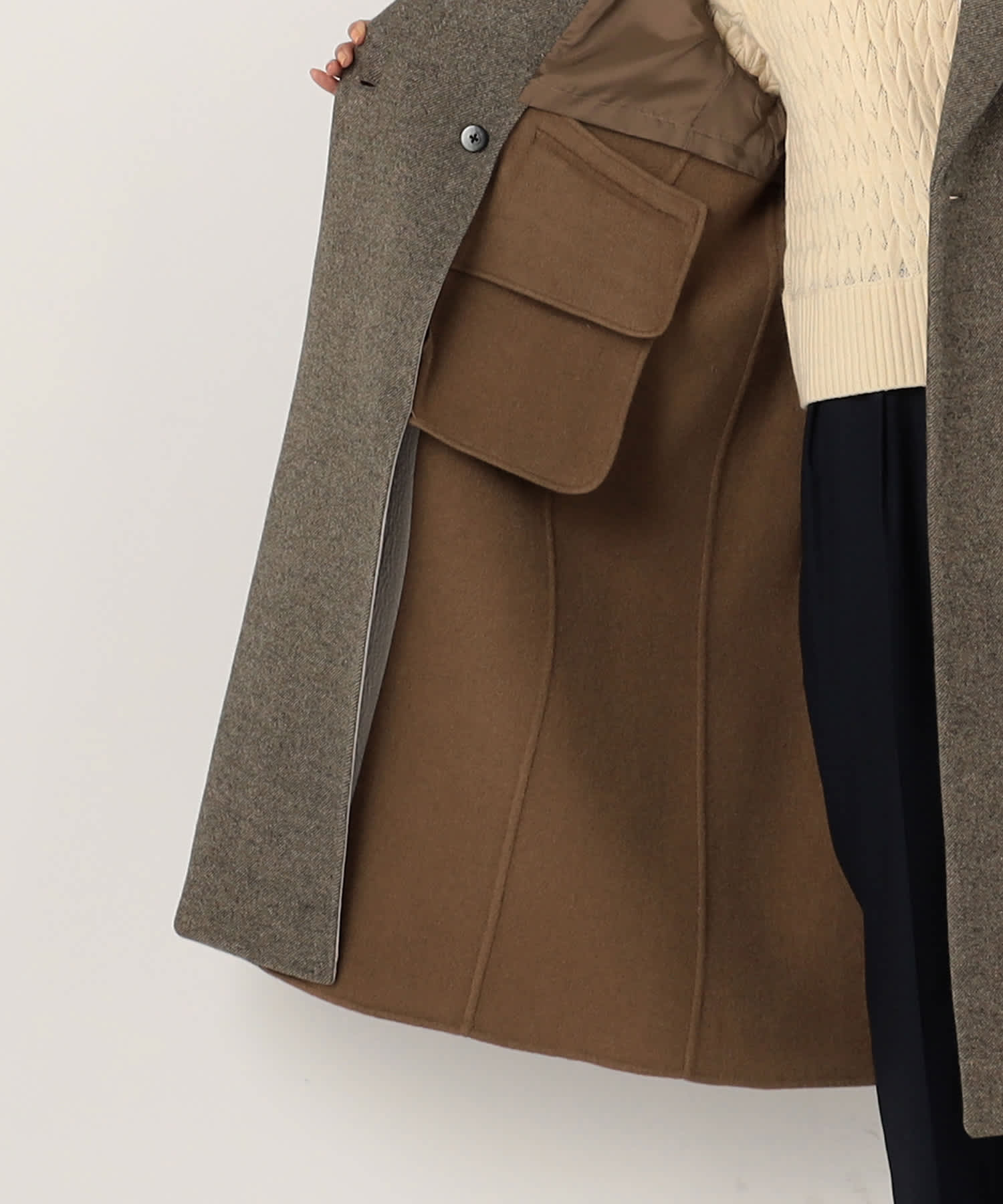 【特別価格20%OFF】ウールエレガントロングコート