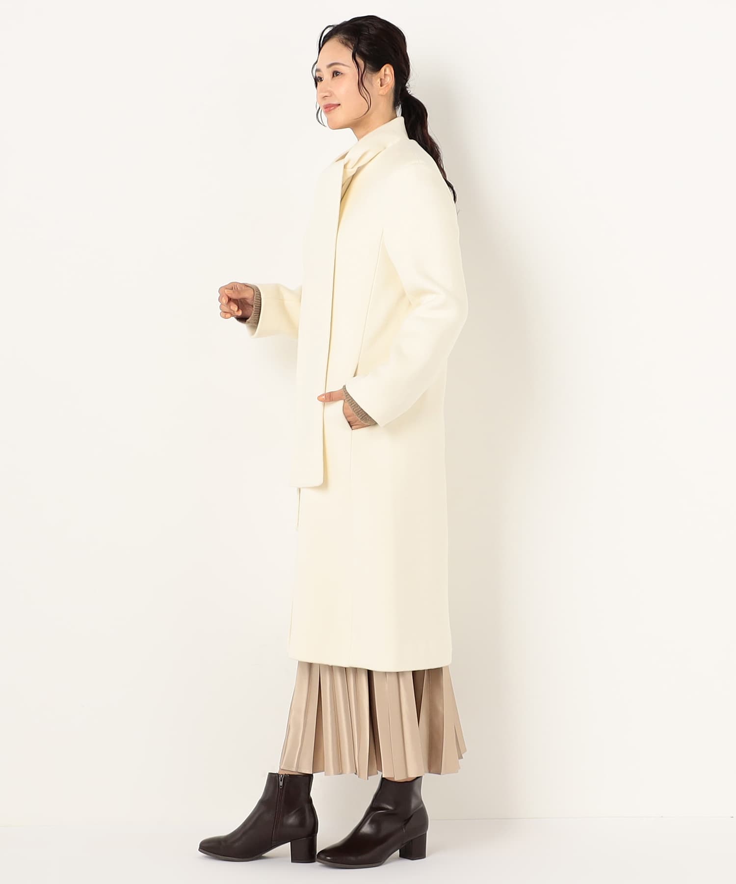 【特別価格20%OFF】エレガントシンプルロングコート