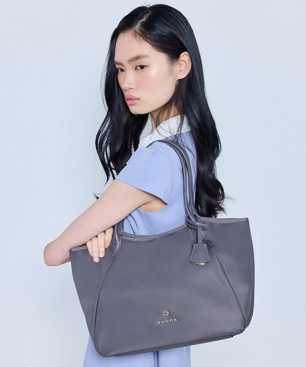 【再入荷待ち受付中】T JARDIN nylonbag【ネイビー】