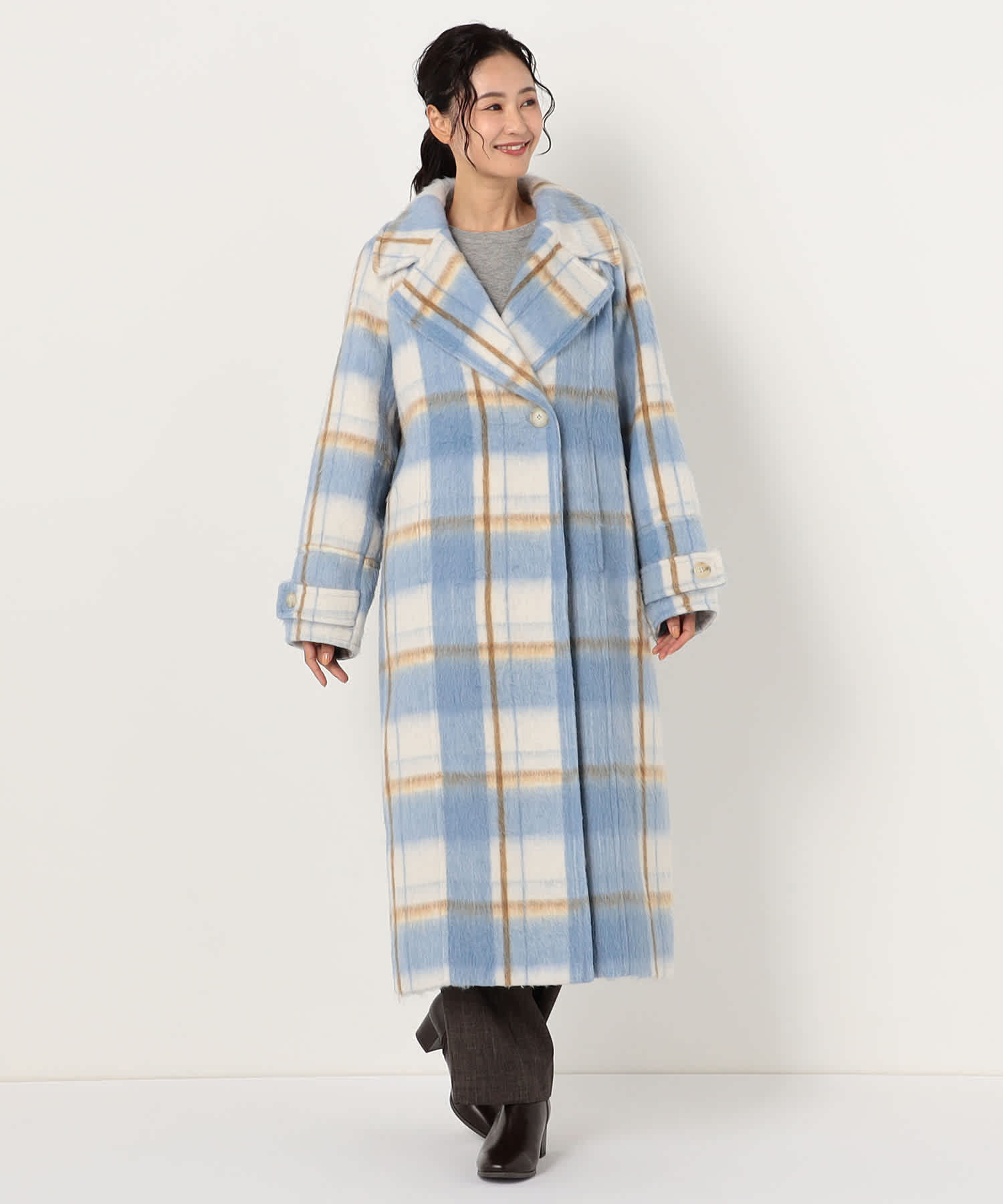 【特別価格20%OFF】ウールシンプルロングコート