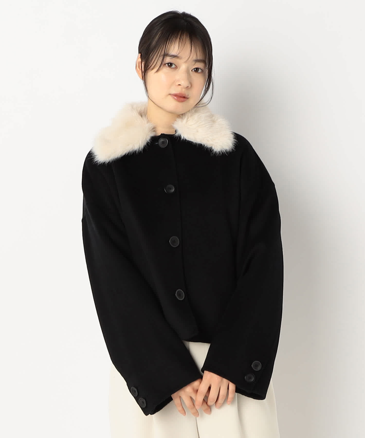 【特別価格20%OFF】ファーウールコート