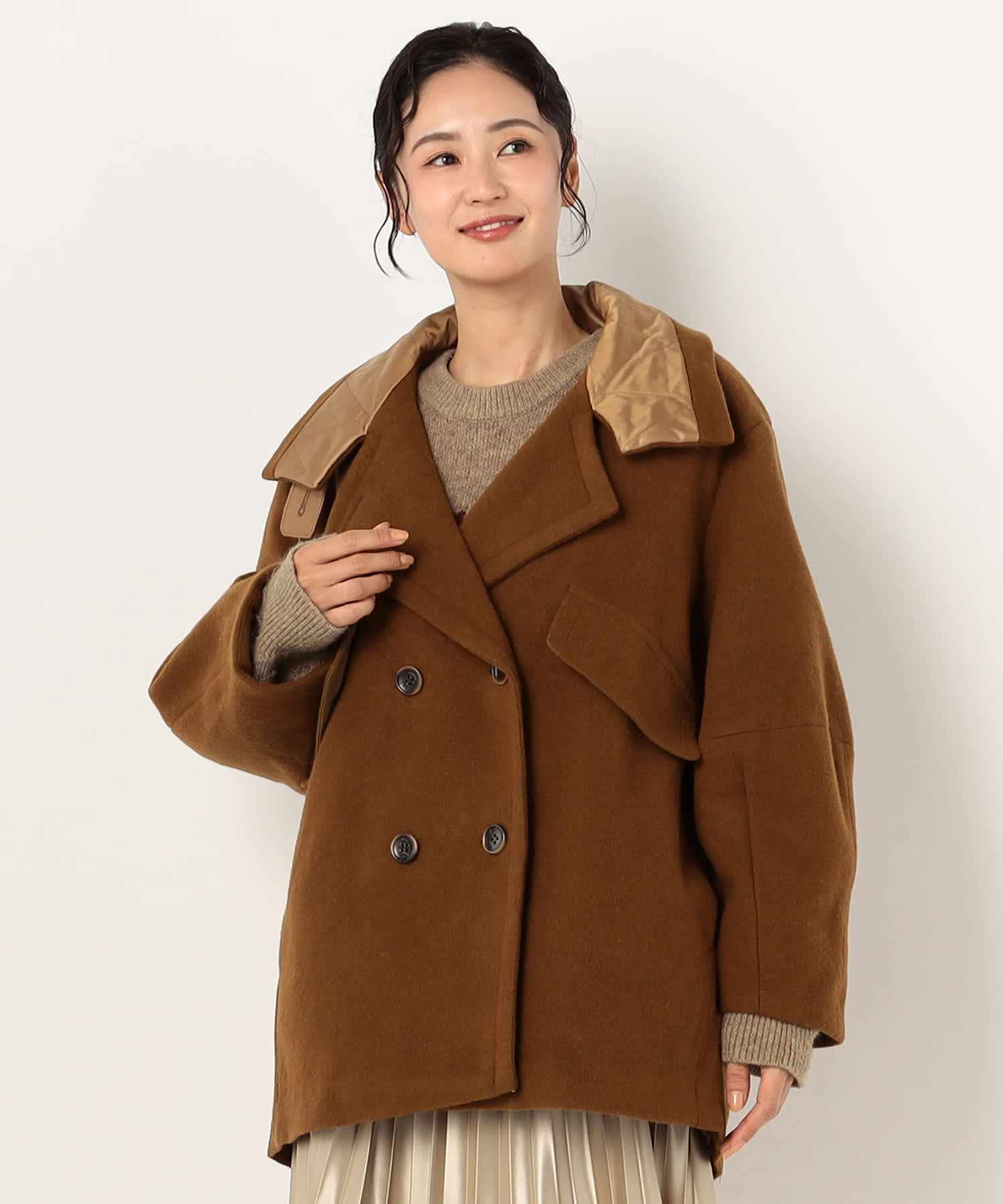 【特別価格20%OFF】レザーエレガントコート