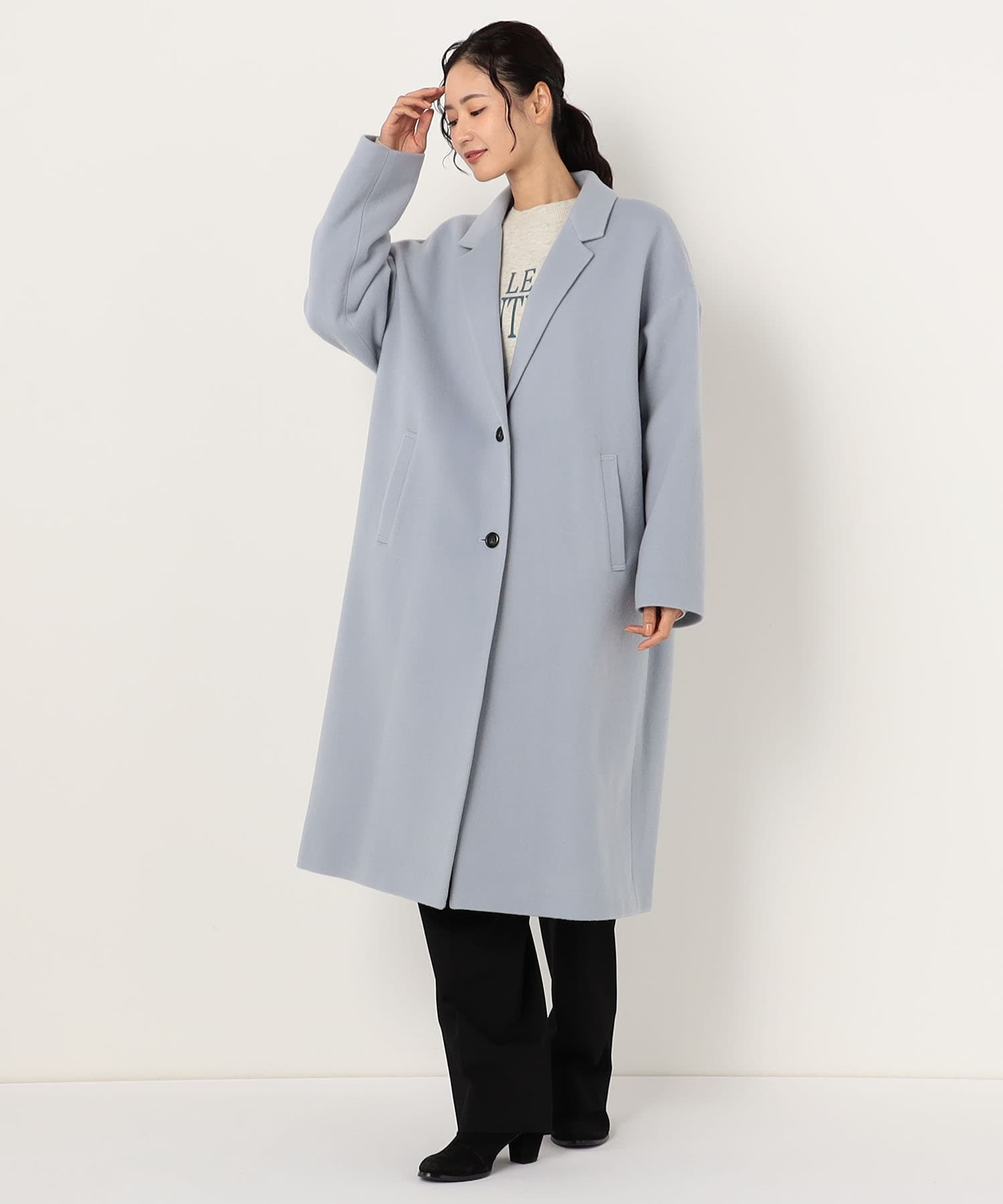 【特別価格20%OFF】シンプルゆるロングコート