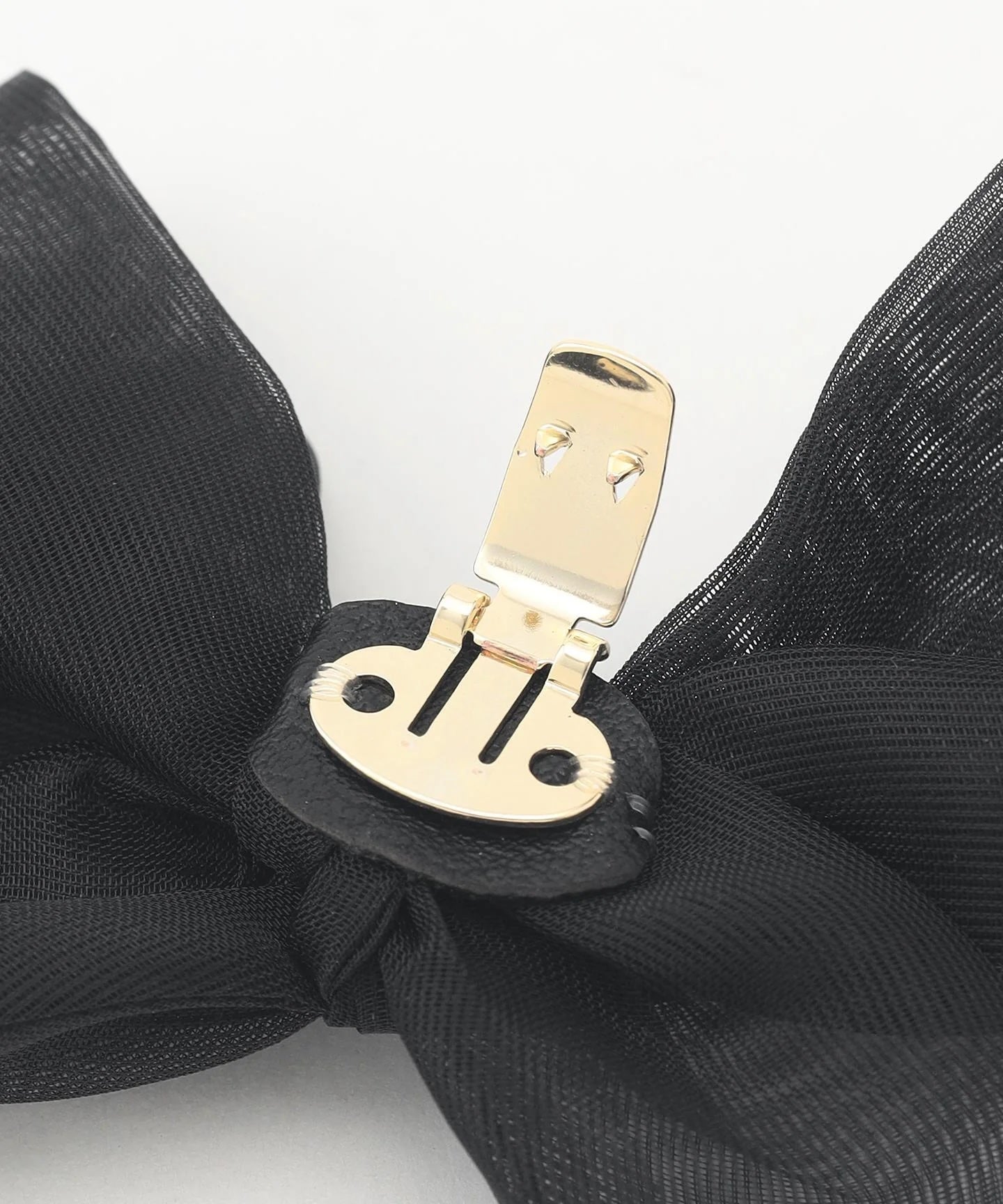 チュールリボン シュークリップ【ブラック】