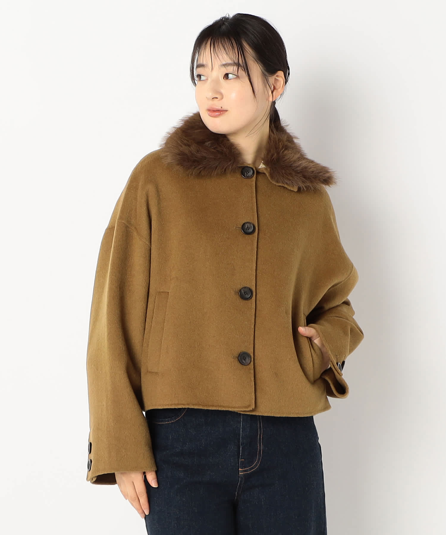 【特別価格20%OFF】ファーウールコート