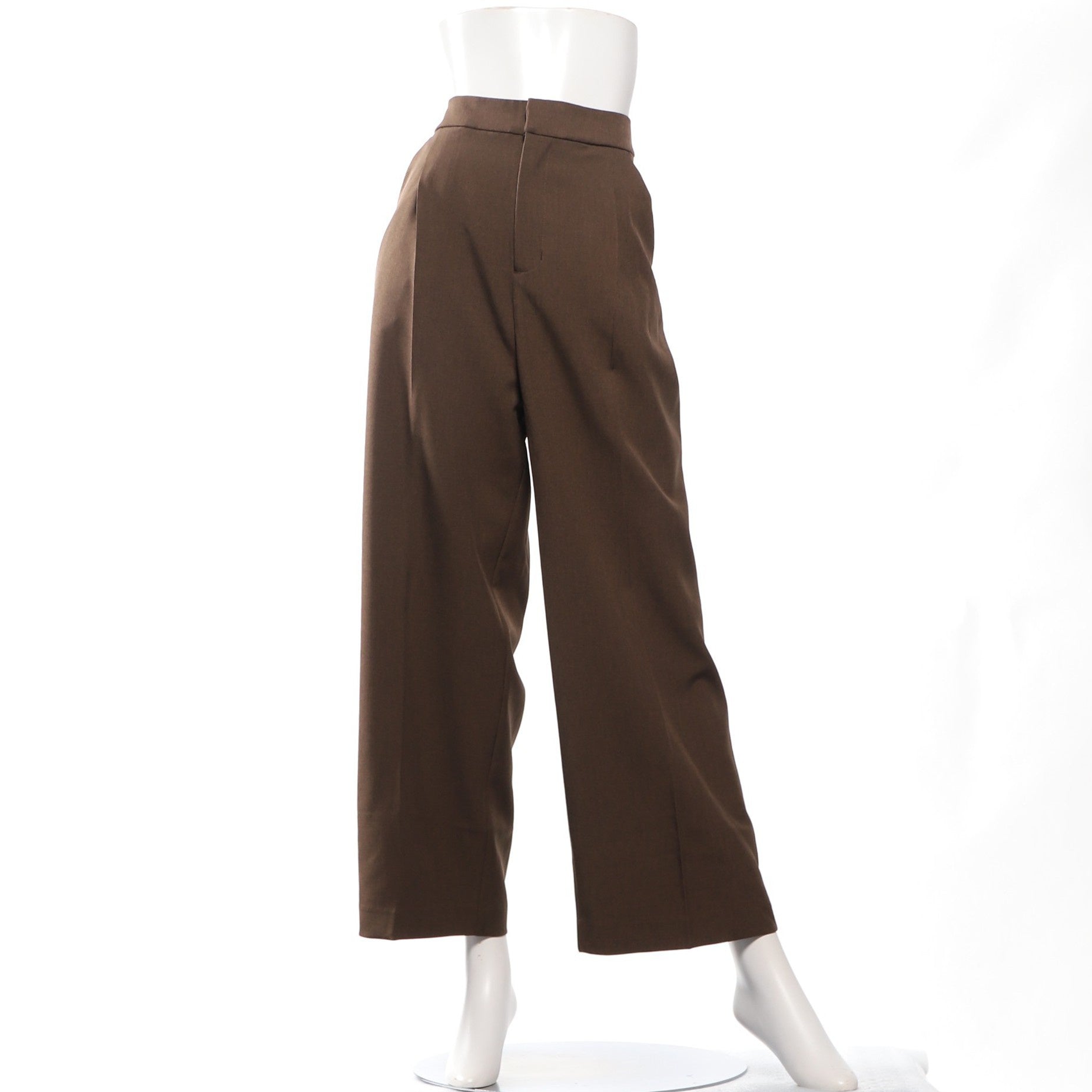 ベーシックワイドパンツ【ブラウン】