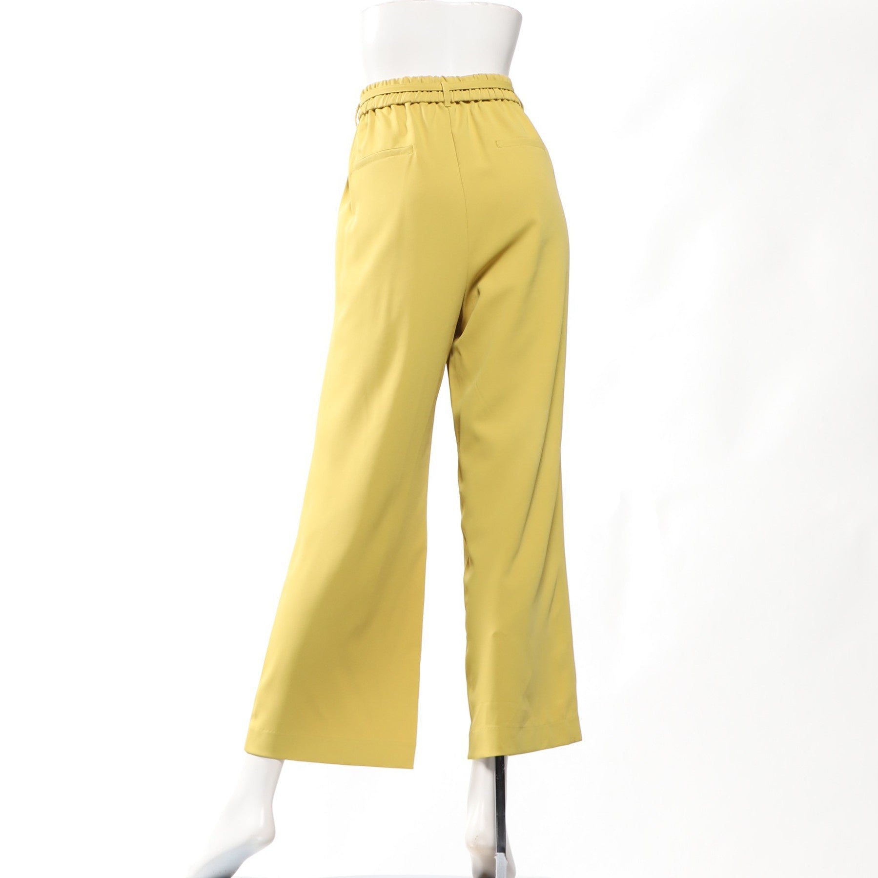 ベルト付きタックパンツ【イエロー】