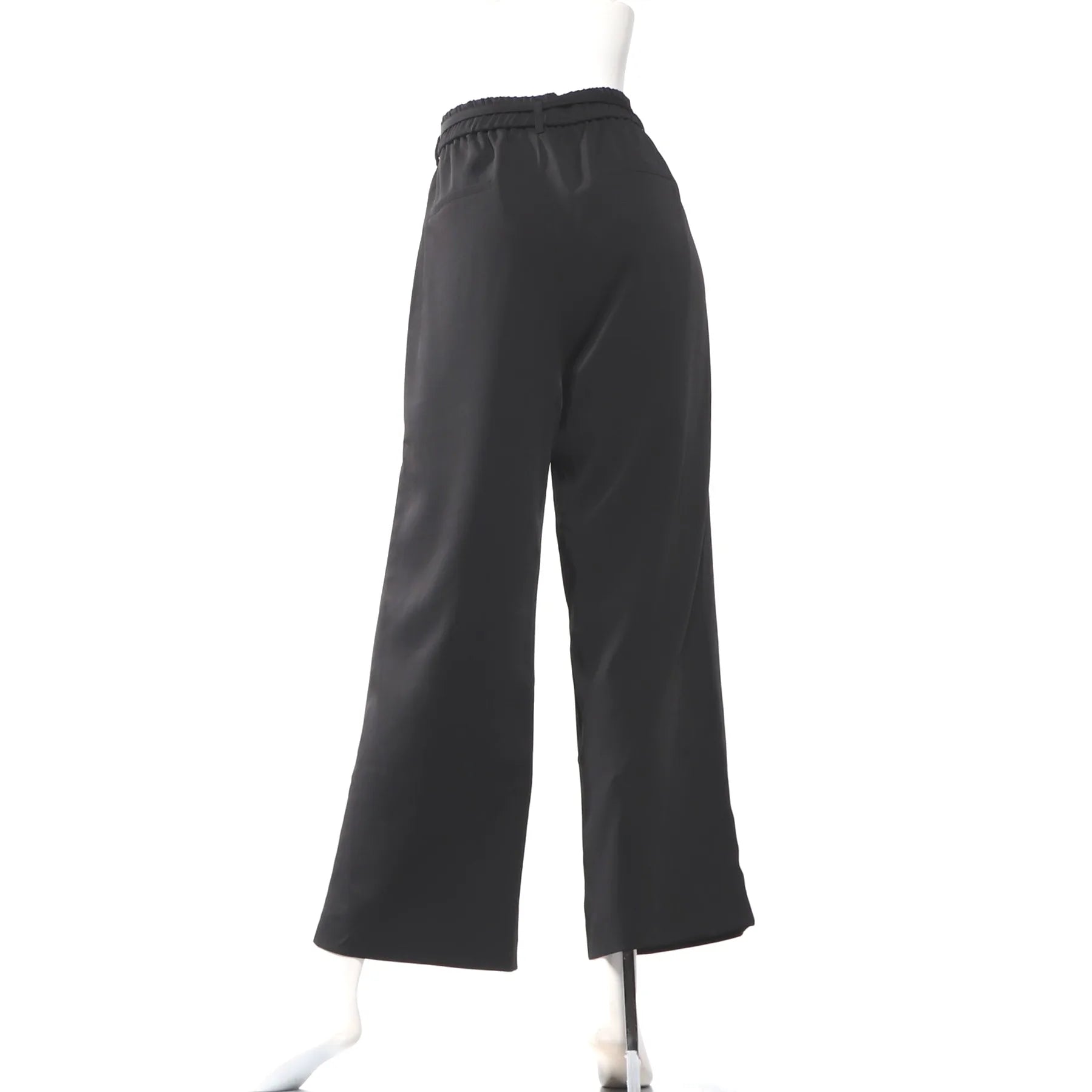 ベルト付きタックパンツ【ブラック】