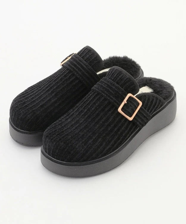 厚底クロッグシューズ【ブラック】