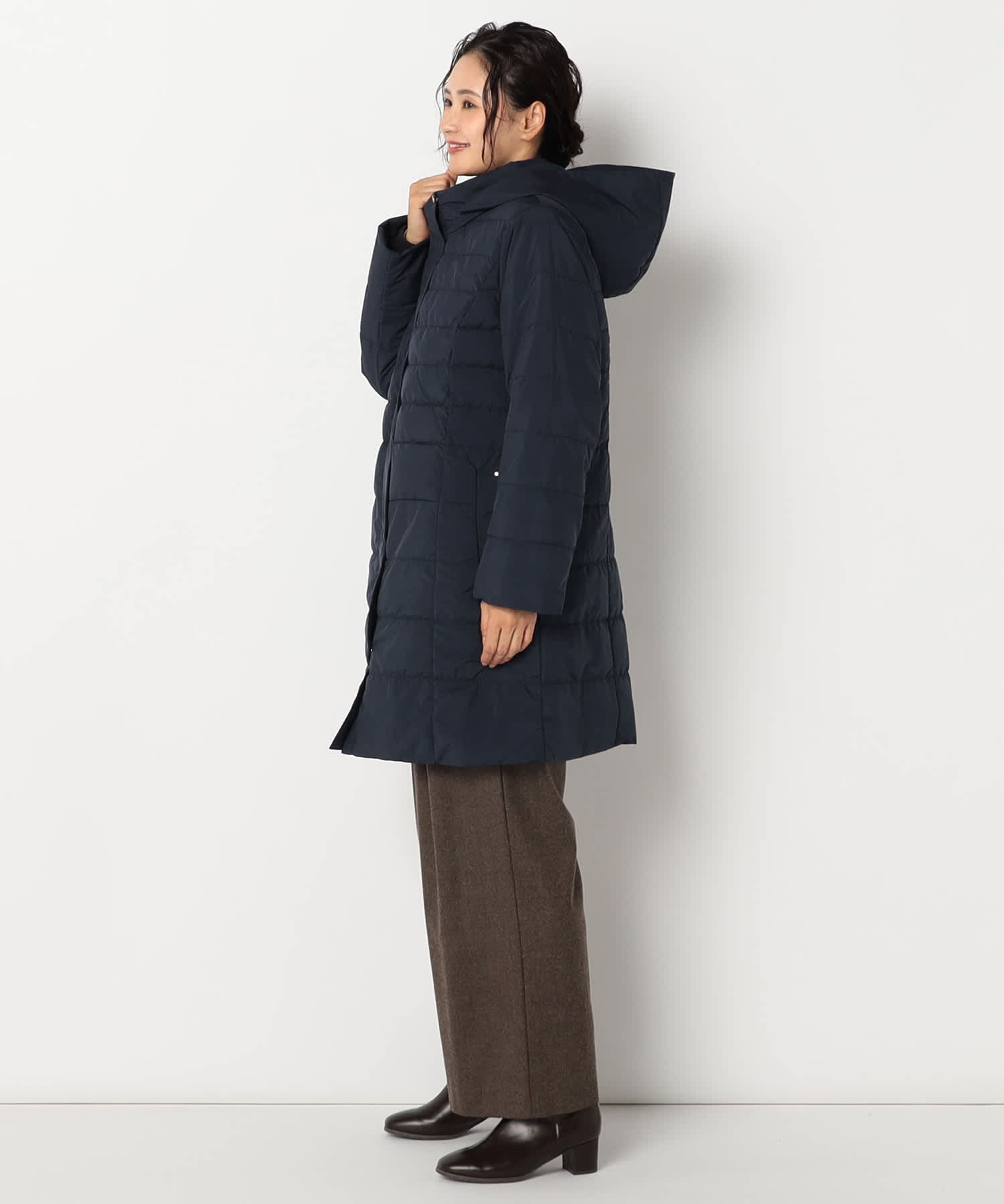 【特別価格20%OFF】上品フードダウンコート