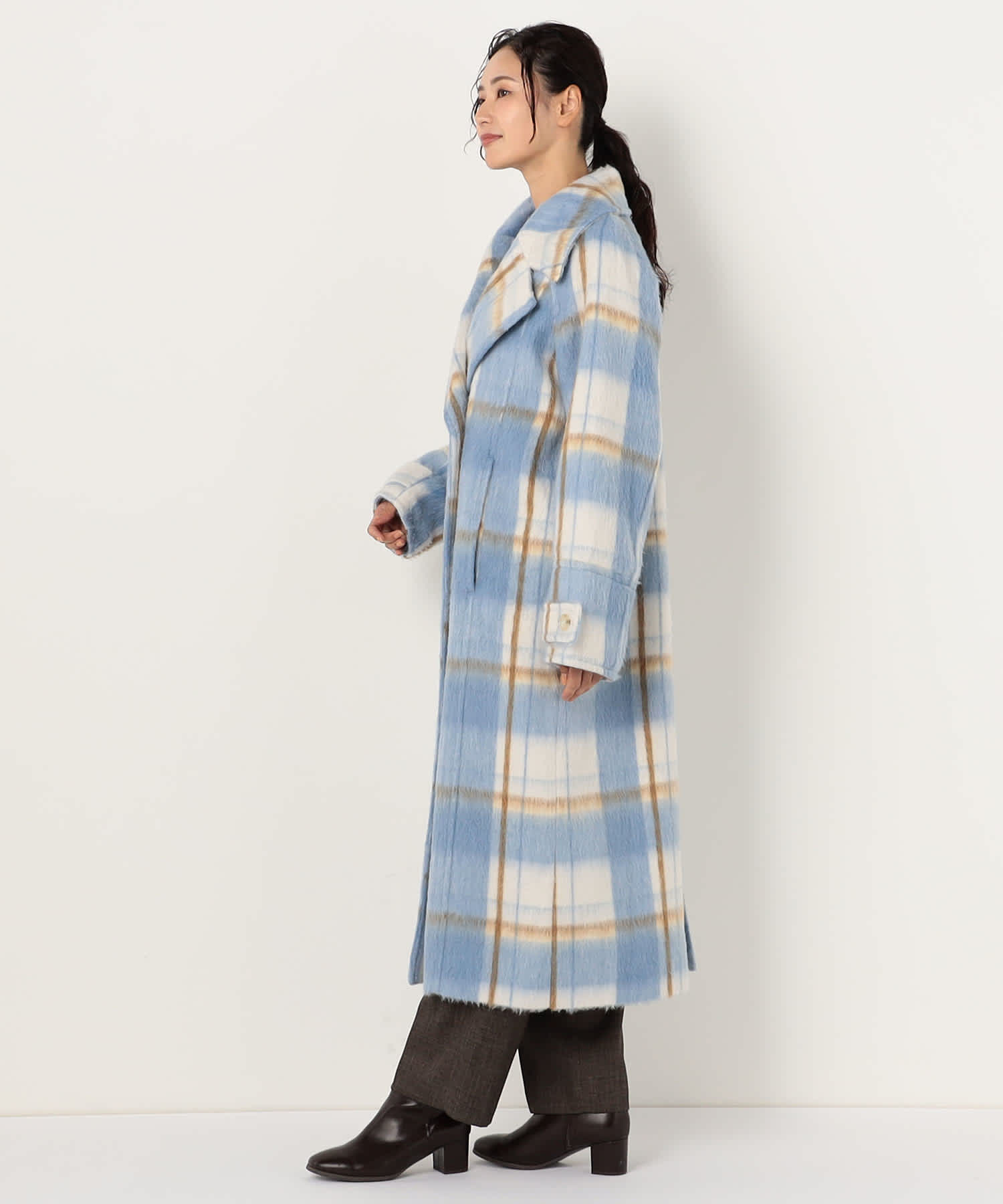 【特別価格20%OFF】ウールシンプルロングコート