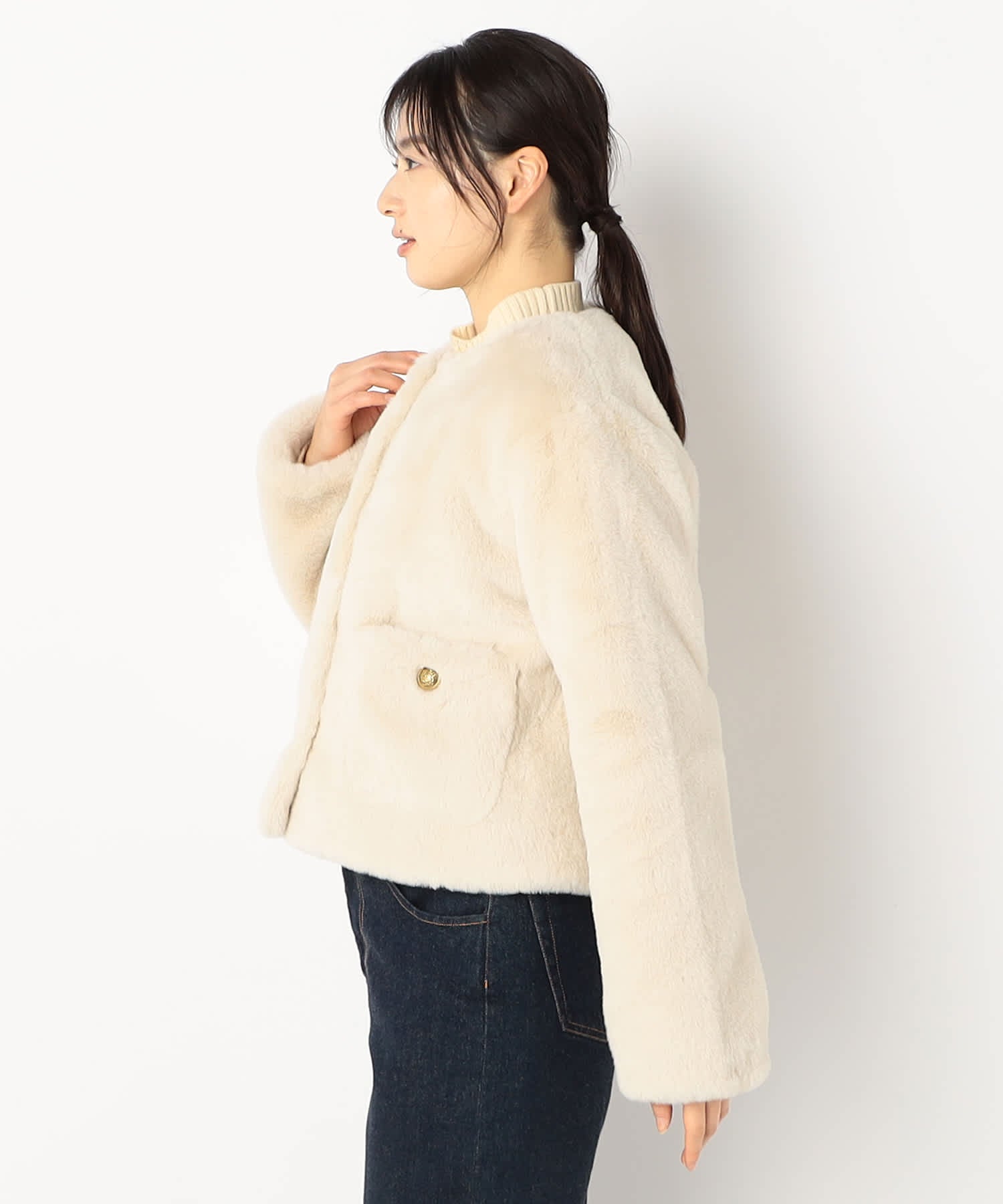 【特別価格20%OFF】ファー軽やかジャケット