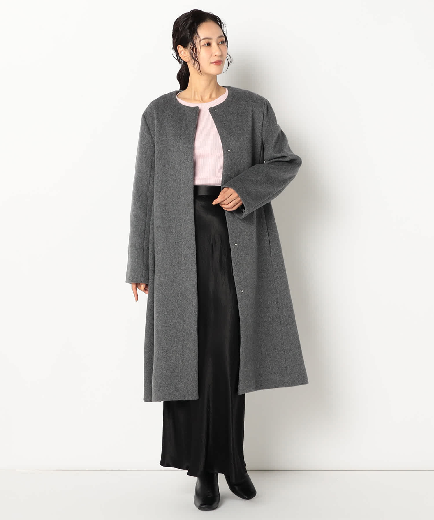 【特別価格20%OFF】エレガントシンプルロングコート