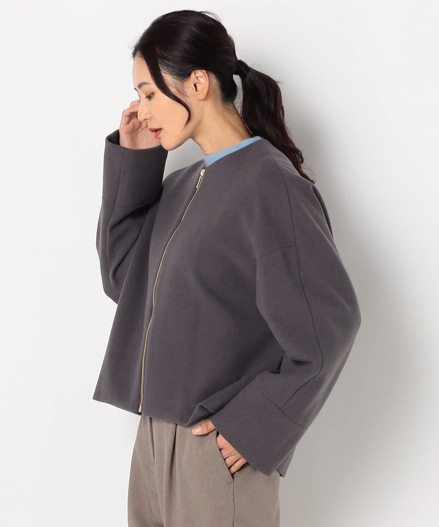 【特別価格20%OFF】シンプルジップジャケット