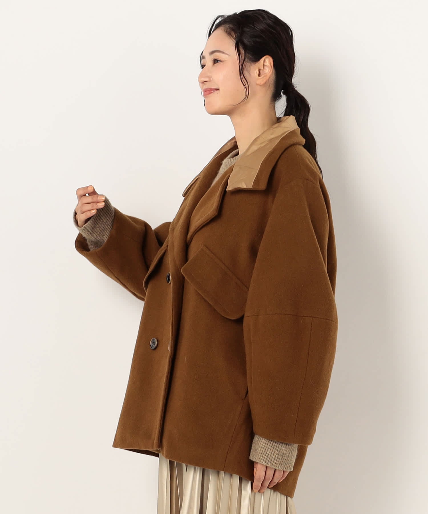 【特別価格20%OFF】レザーエレガントコート