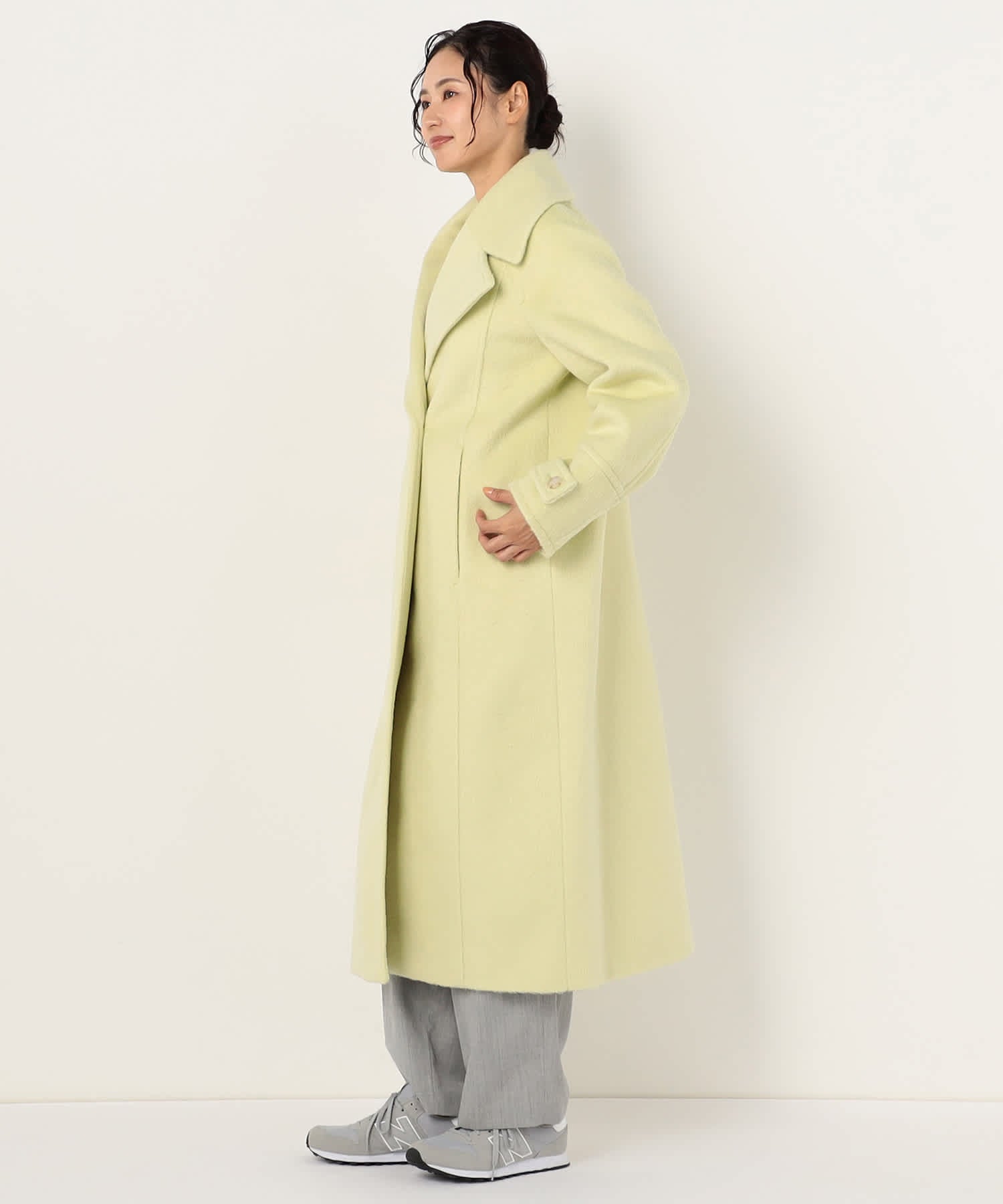 【特別価格20%OFF】ウールシンプルロングコート