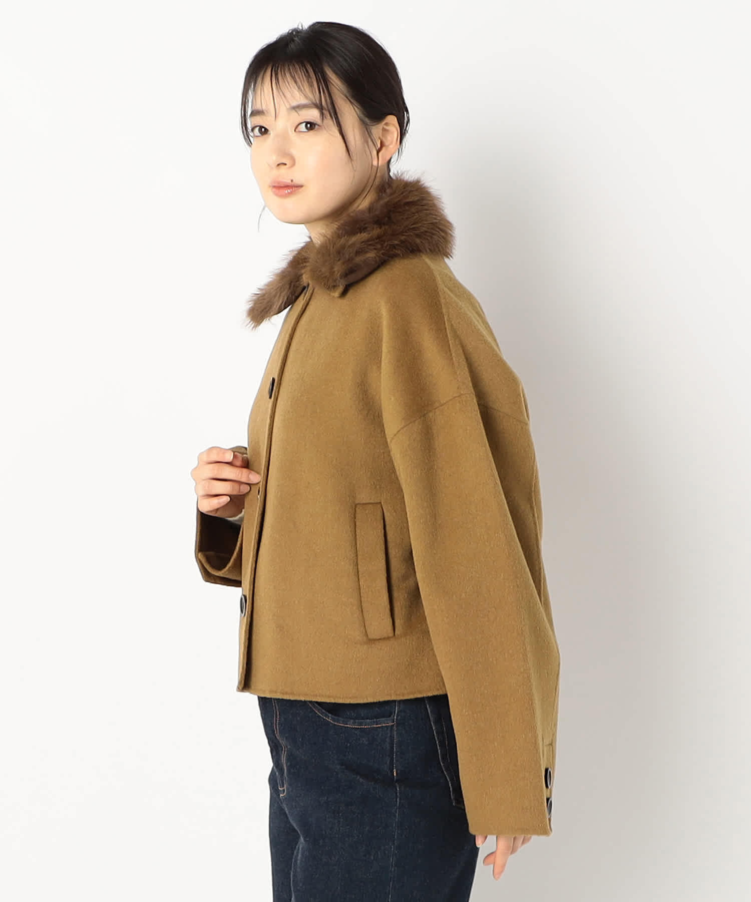 【特別価格20%OFF】ファーウールコート