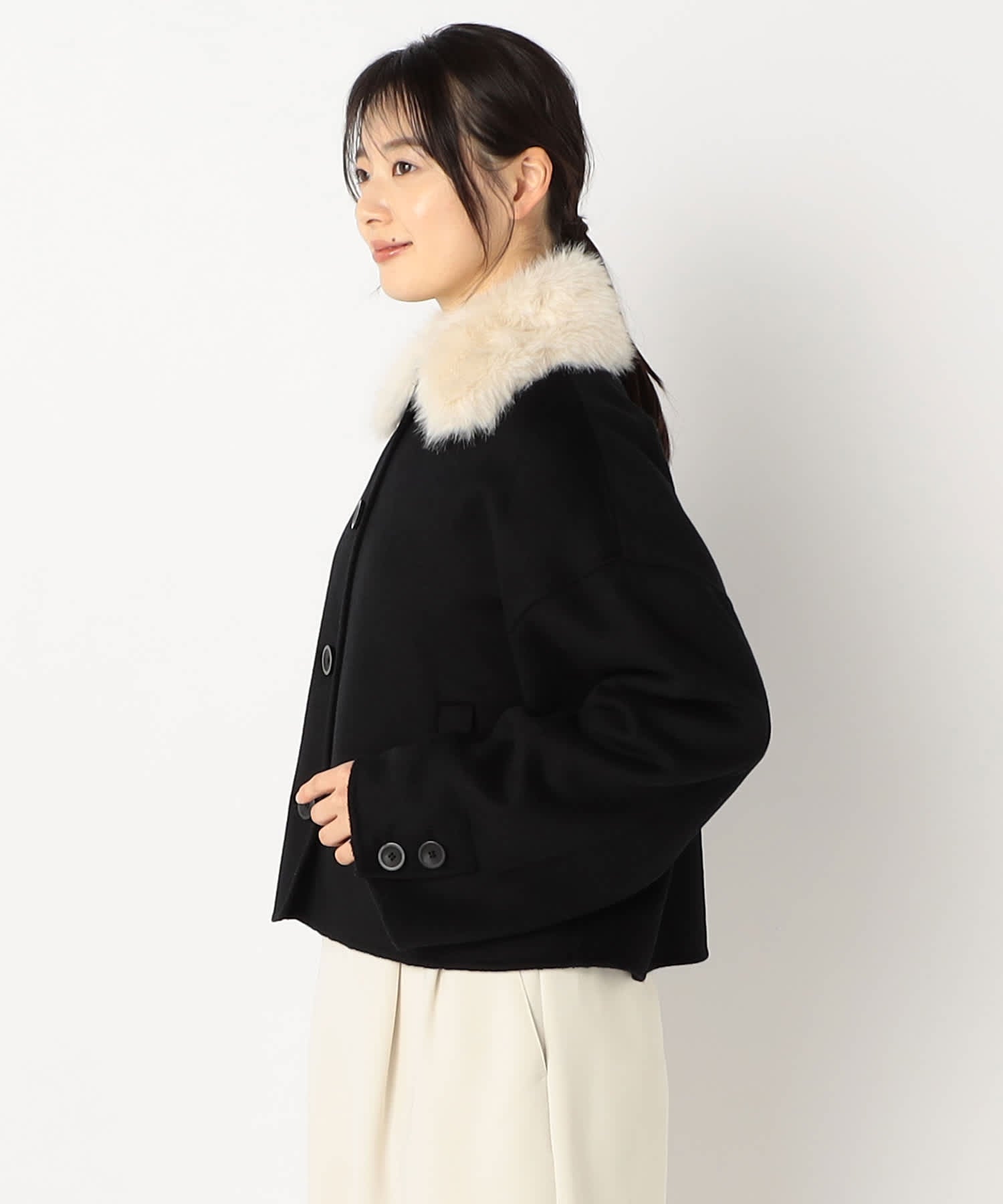 【特別価格20%OFF】ファーウールコート