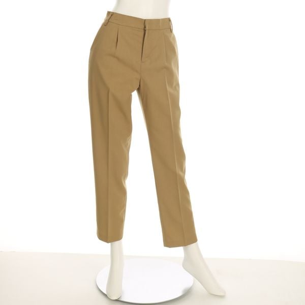 後ろゴムデザインテーパードパンツ