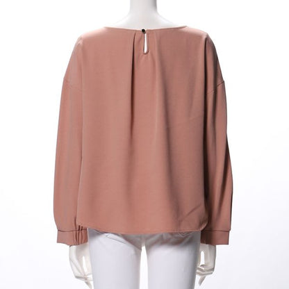 ストレッチジョーゼットドロップショルダーブラウス