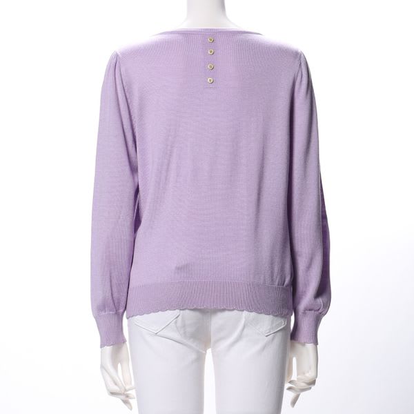 袖口スカラップデザインニット