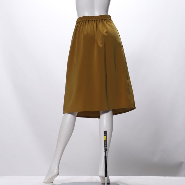 ウエストリボン付きラップ風スカート