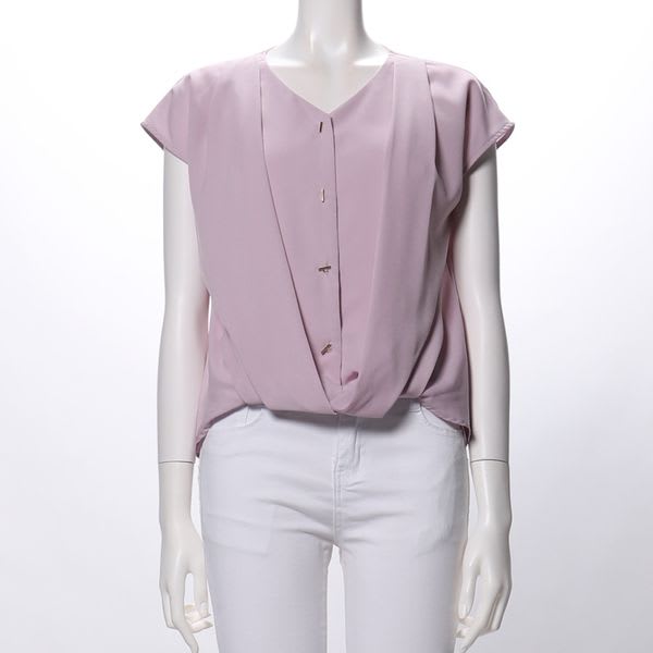 裾タックデザインブラウス