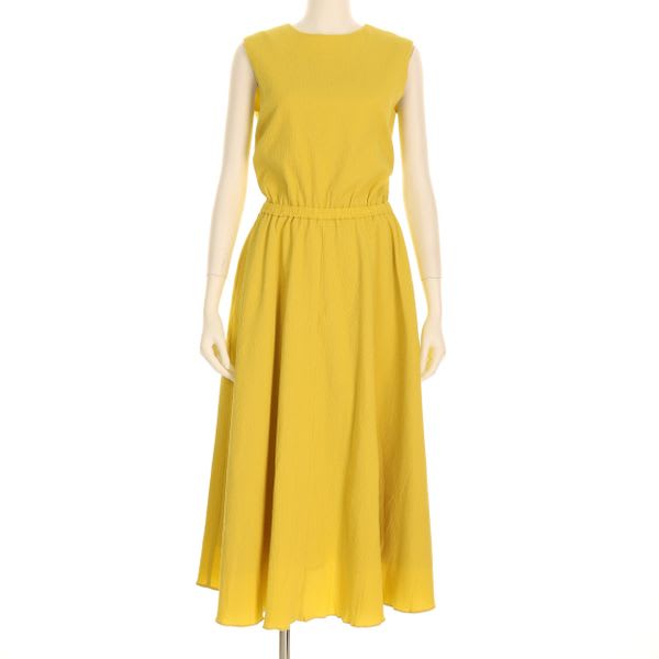 ウエストゴムシンプルワンピース