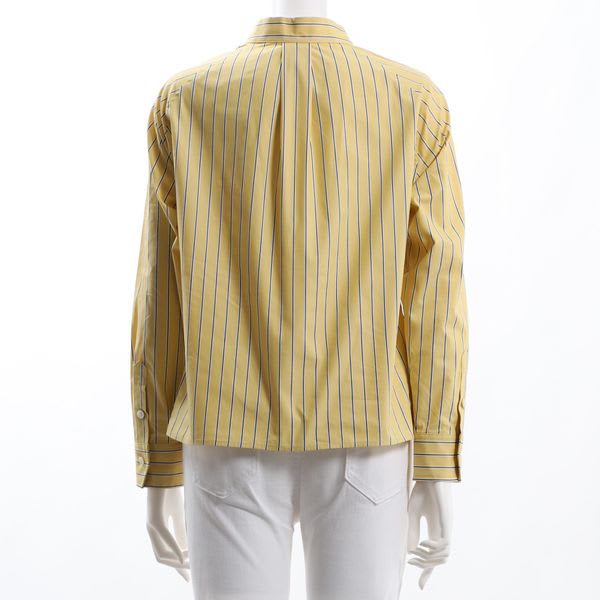 ストライプ柄ビブヨークシャツ