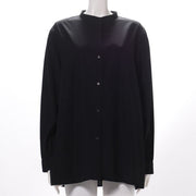 バンドカラー前開きブラウス