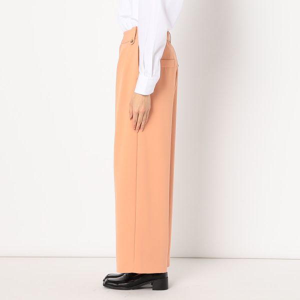 スムース素材ワイドパンツ
