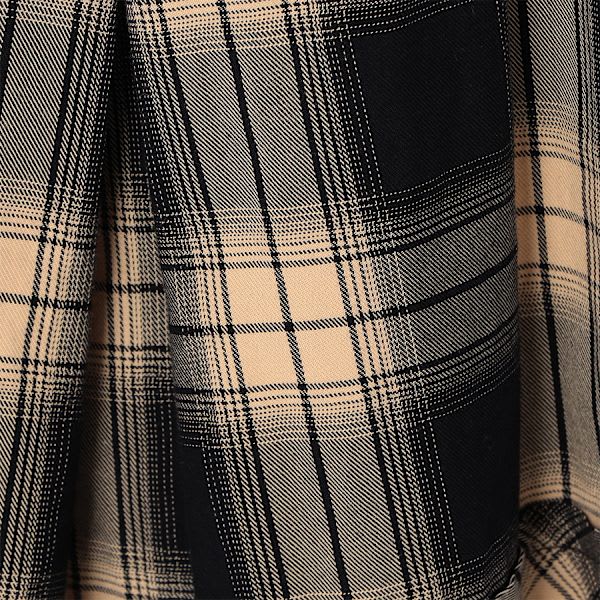 チェック柄タックフレアスカート