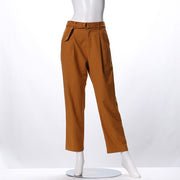 Dカンベルトデザインテーパードパンツ