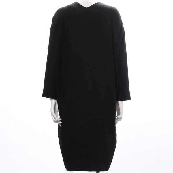 ツイードコクーンシルエットVネックワンピース