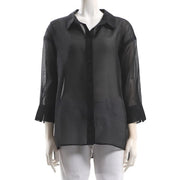 涙開きシアーシャツ