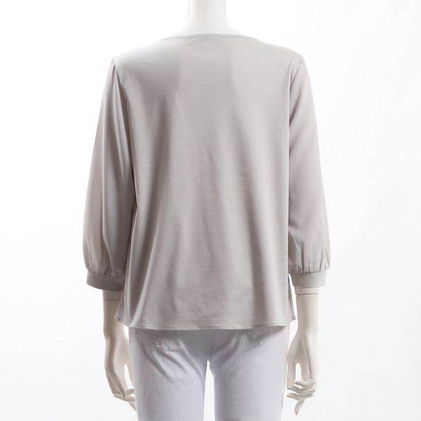 ギャザーネックカットソー