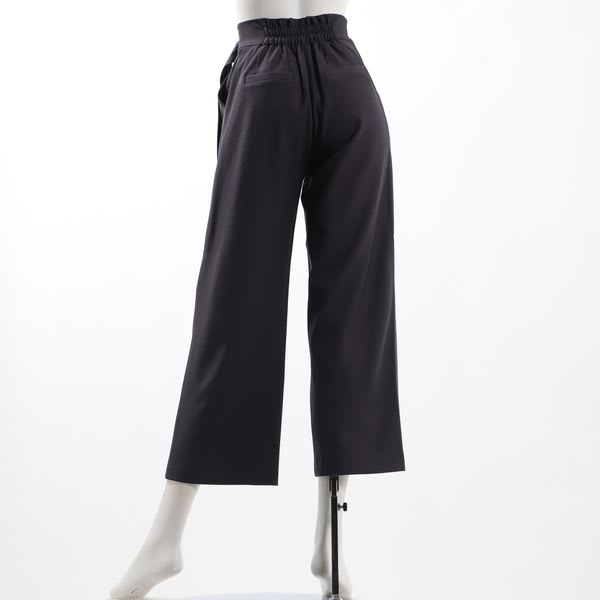 サイドベルトデザインワイドパンツ