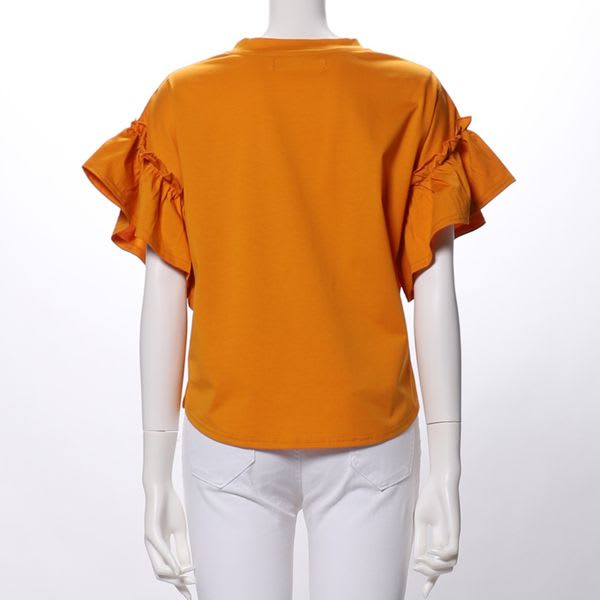 フリルスリーブカットソー