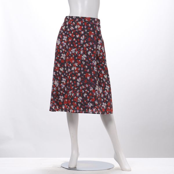 花柄デザインフレアスカート