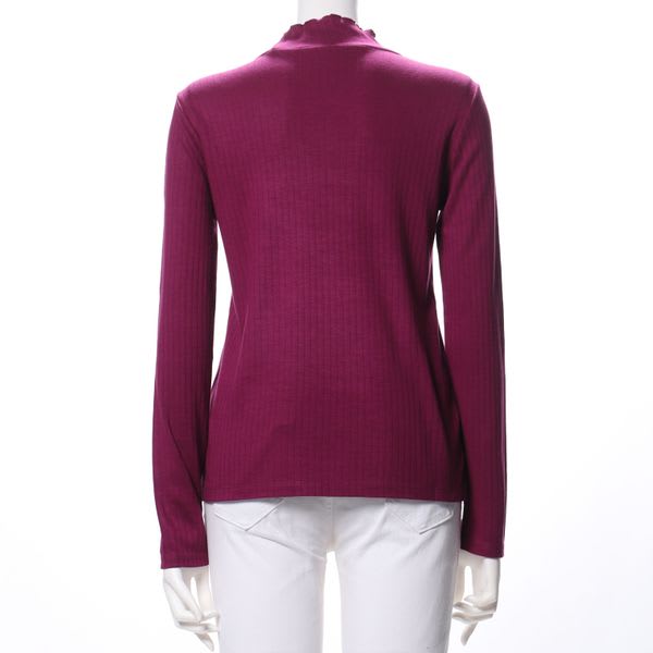 フリルネックカットソー