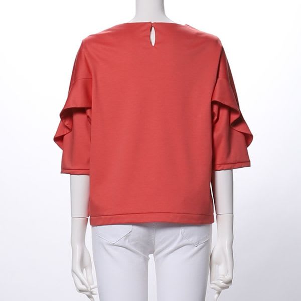 ラッフルスリーブカットソー