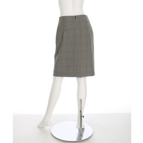 オーバーチェック柄タイトスカート