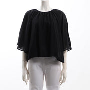 コットンシルクフレアブラウス