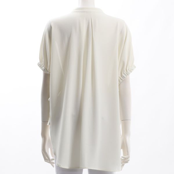 袖下リボンバンドカラーブラウス