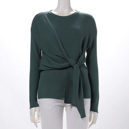 フロント結びデザインリブニット