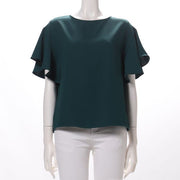 ドロップショルダーフレアスリーブブラウス